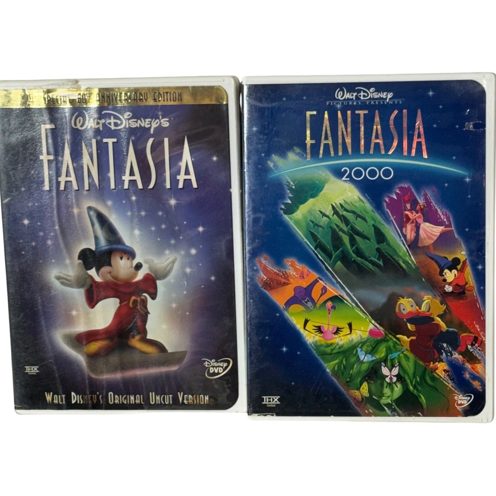 Disney Fantasia & Fantasia 2000 60th Anniversary DVD Set Animated Anthology